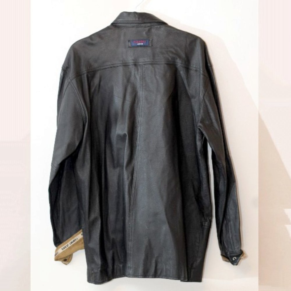 Tommy Jeans Leather Jacket - Medium